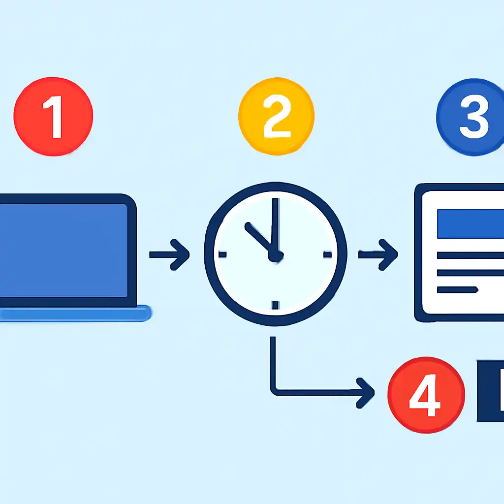 Annotated step diagram: result publication delays process with numbered callouts, Gali Satta